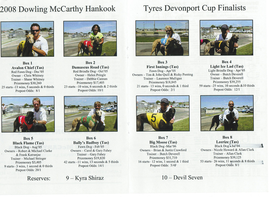 2008 Devonport Cup Finalists